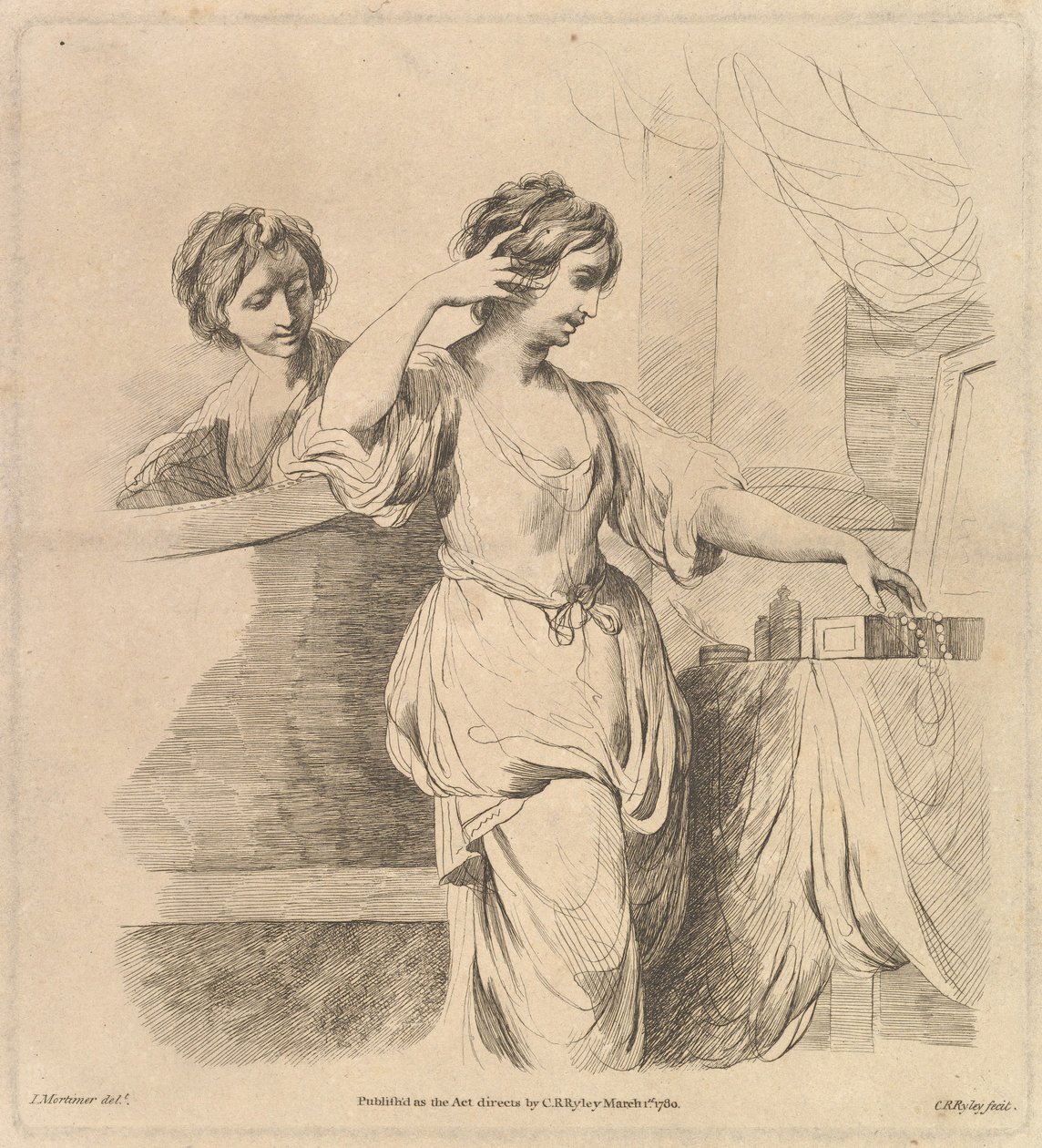 Femme à sa toilette, 1er mars 1780 - Charles Reuben Ryley