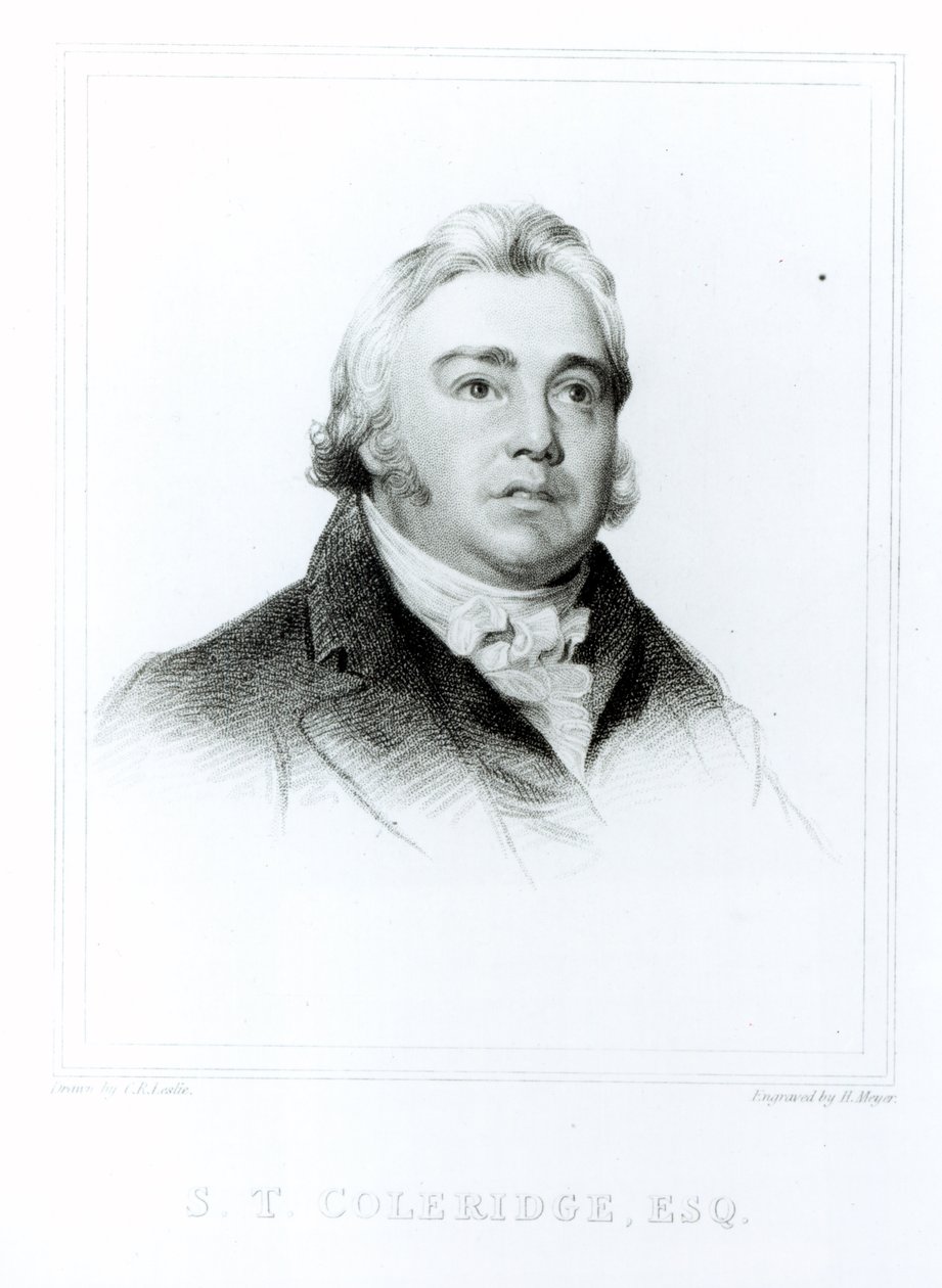 Portrait de Samuel Taylor Coleridge (1772-1834) gravé par Henry Meyer (1782-1847) - Charles Robert Leslie
