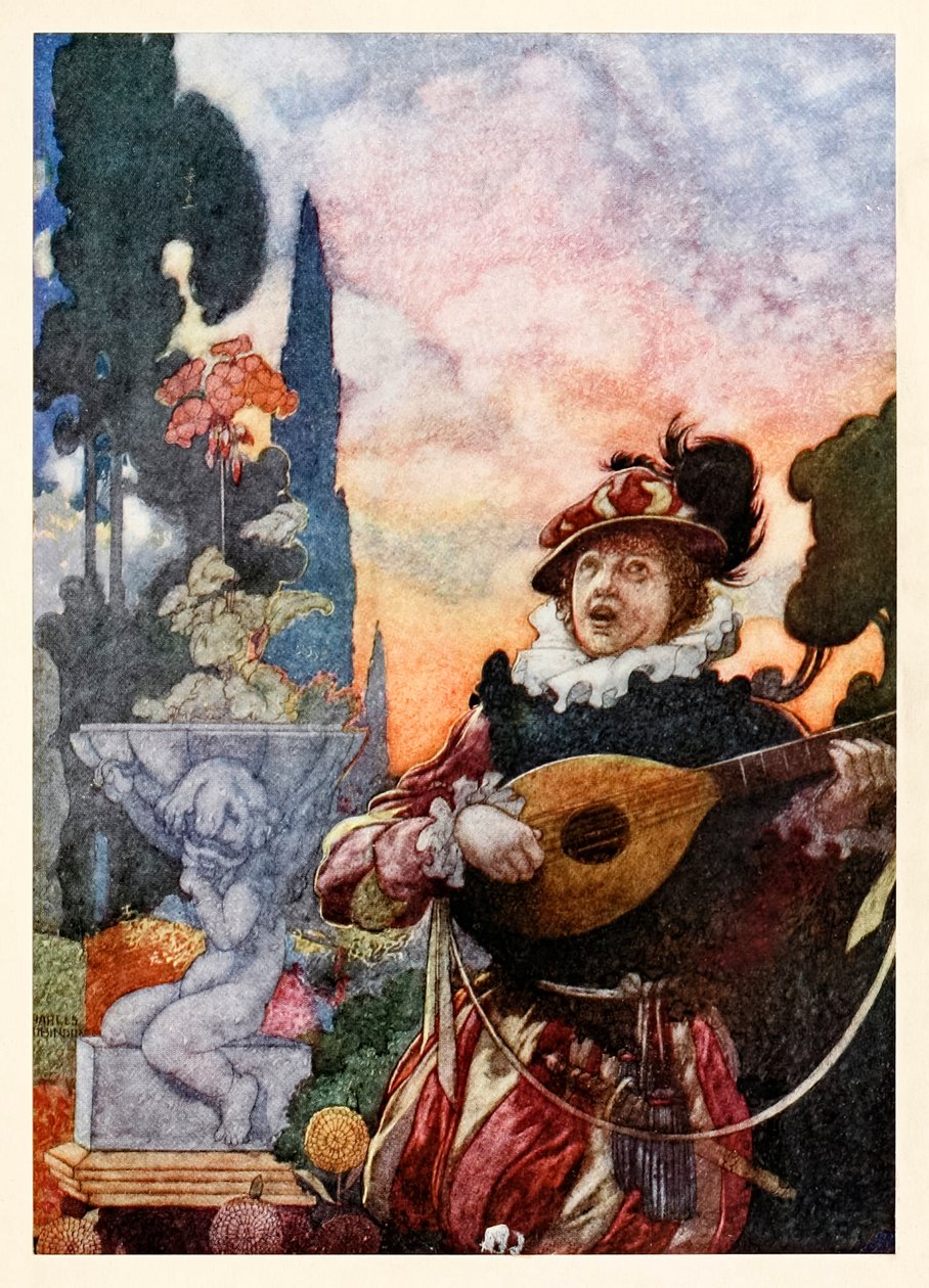 "Mark how one string, sweet husband to another, strikes each by each by mutual ordering" de "Harmony and Melody" dans The Songs and Sonnets of William Shakespeare - Charles Robinson
