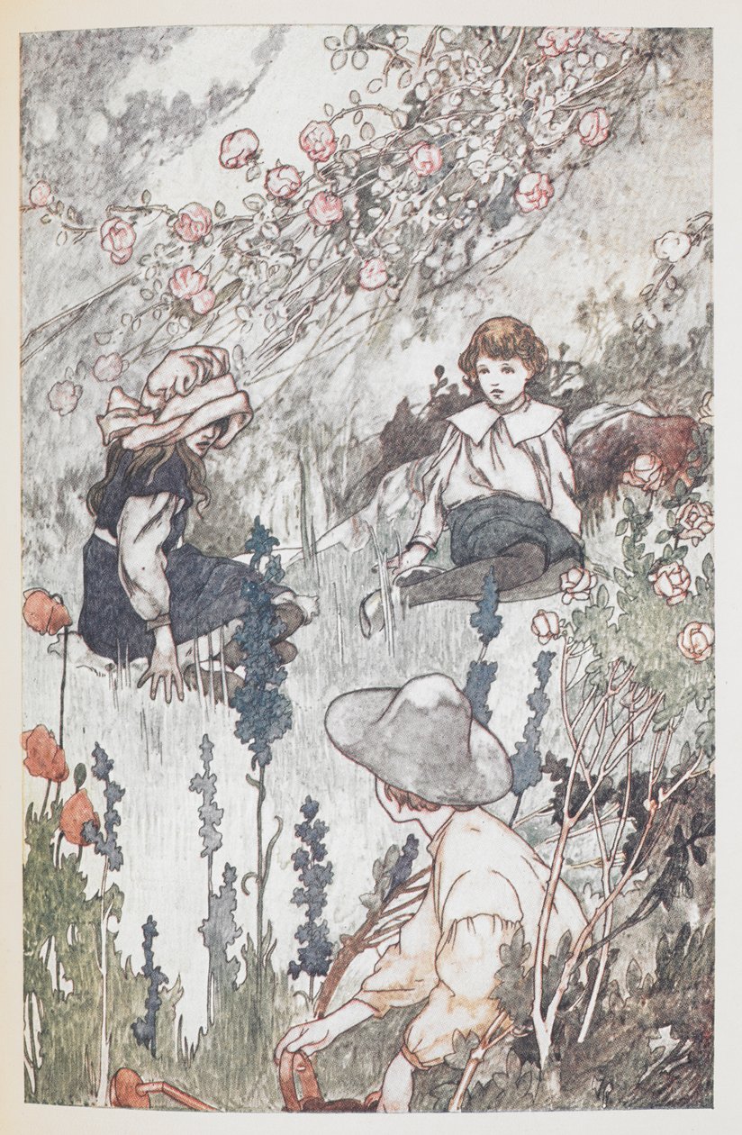 Les enfants dans le jardin secret : Mary Lennox, Colin Craven et Dickon Sowerby - Charles Robinson