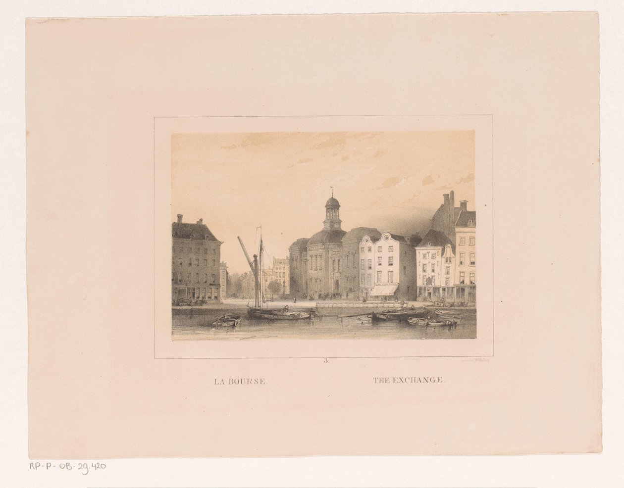 Vue de la Bourse à Rotterdam - Charles Rochussen