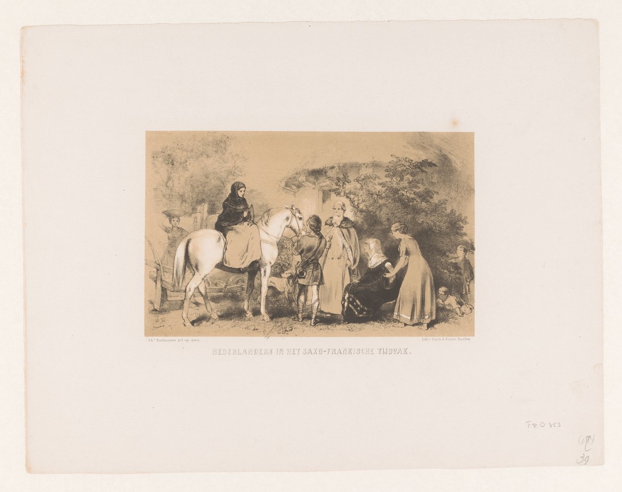 Femme à cheval (Nederlanders in het Saxo-Frankische tijdvak) - Charles Rochussen