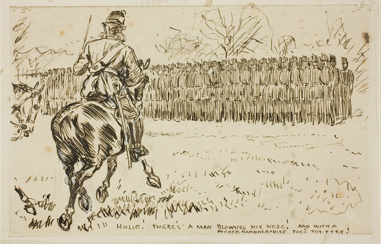 Inspection militaire - Charles Samuel Keene