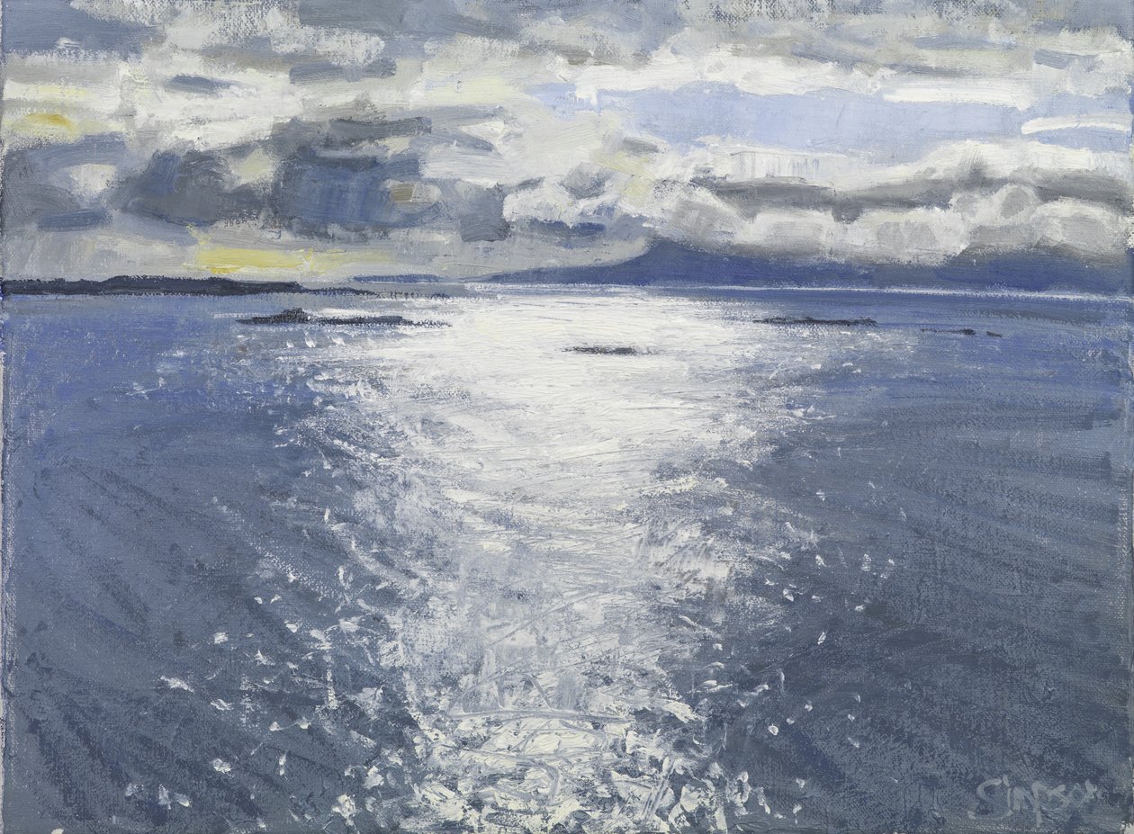 Soirée sombre, 2017 (huile sur toile) - Charles Simpson