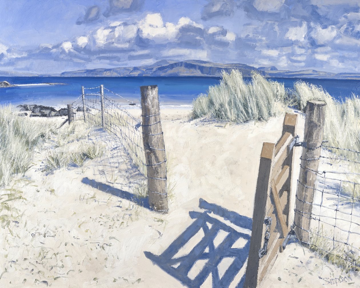Porte de la plage nord, 2013 (huile sur toile) - Charles Simpson