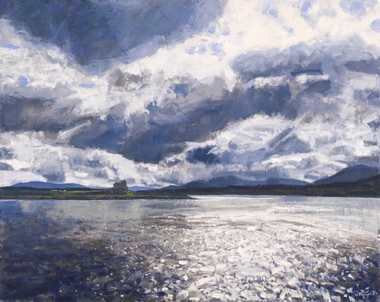 Passing Duart, 2017 (huile sur toile) - Charles Simpson