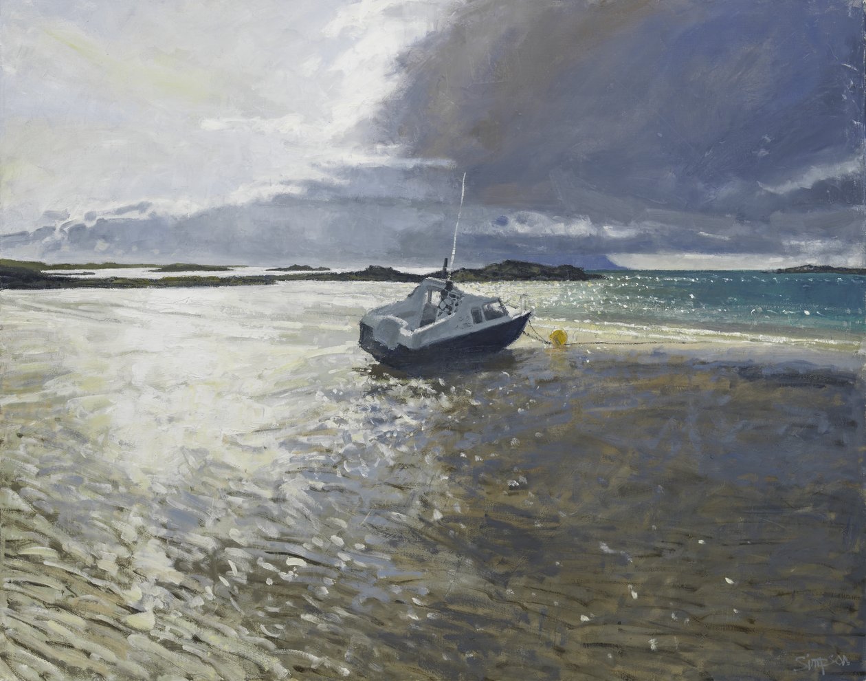 Tempête en approche, 2017 (huile sur toile) - Charles Simpson