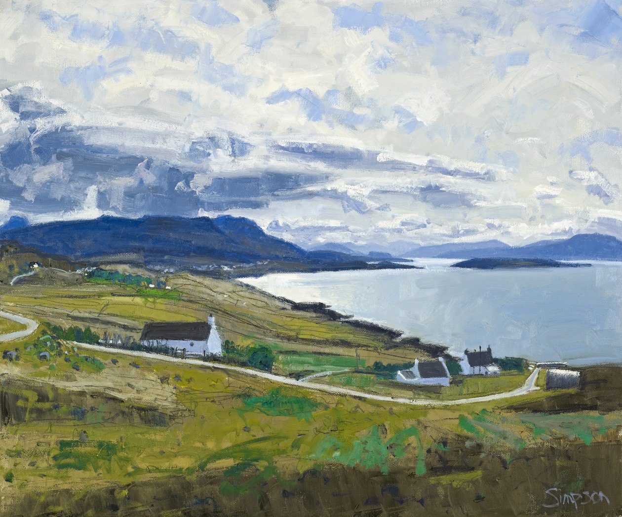 Vers Ben Mor Coigach, 2011 (huile sur toile) - Charles Simpson