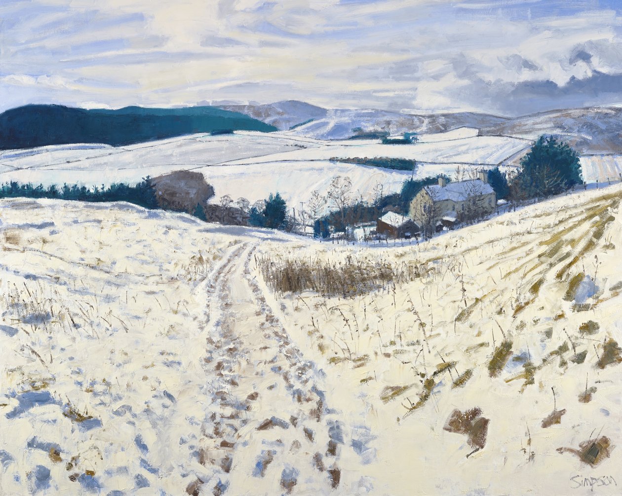 Track down the Hill, 2015 (huile sur toile) - Charles Simpson