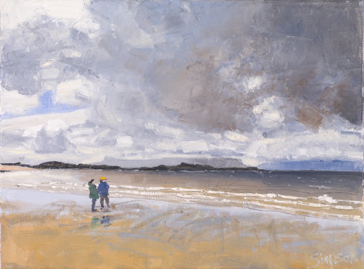 Deux figures, 2017 (huile sur toile) - Charles Simpson