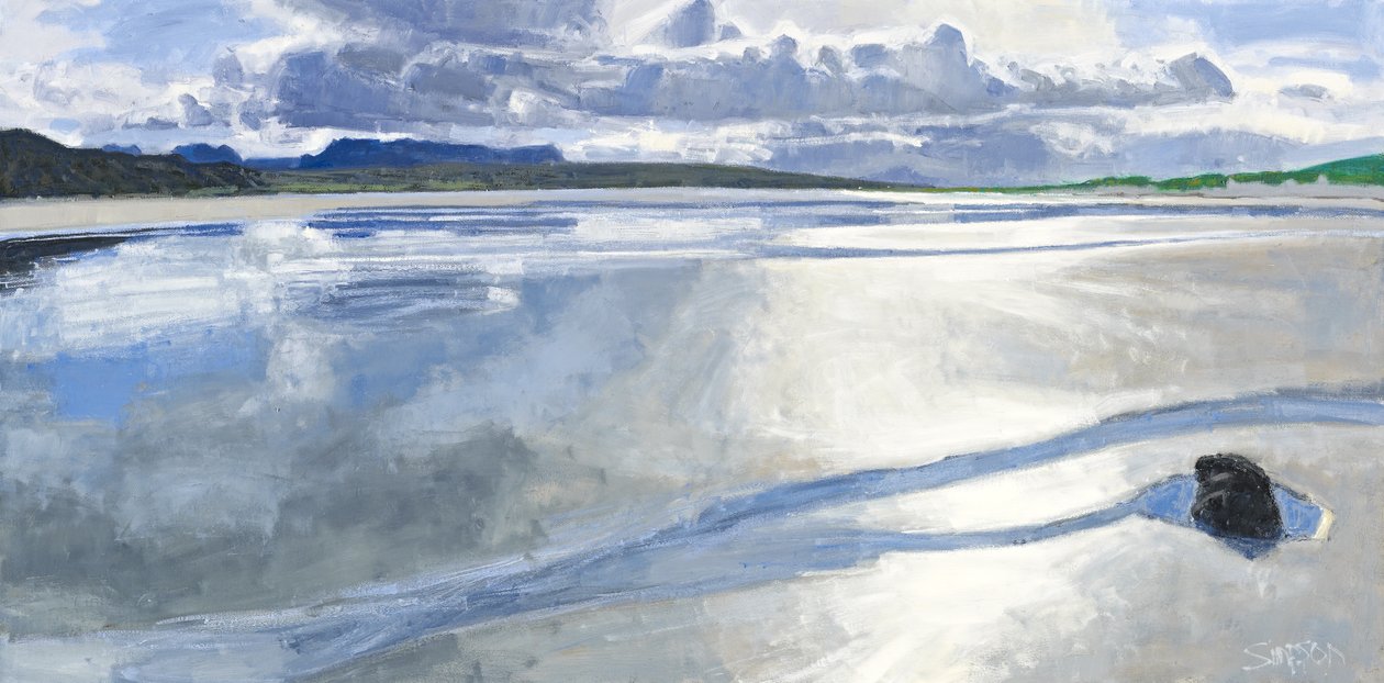 Sables humides, Achnahaird, 2011 (huile sur toile) - Charles Simpson