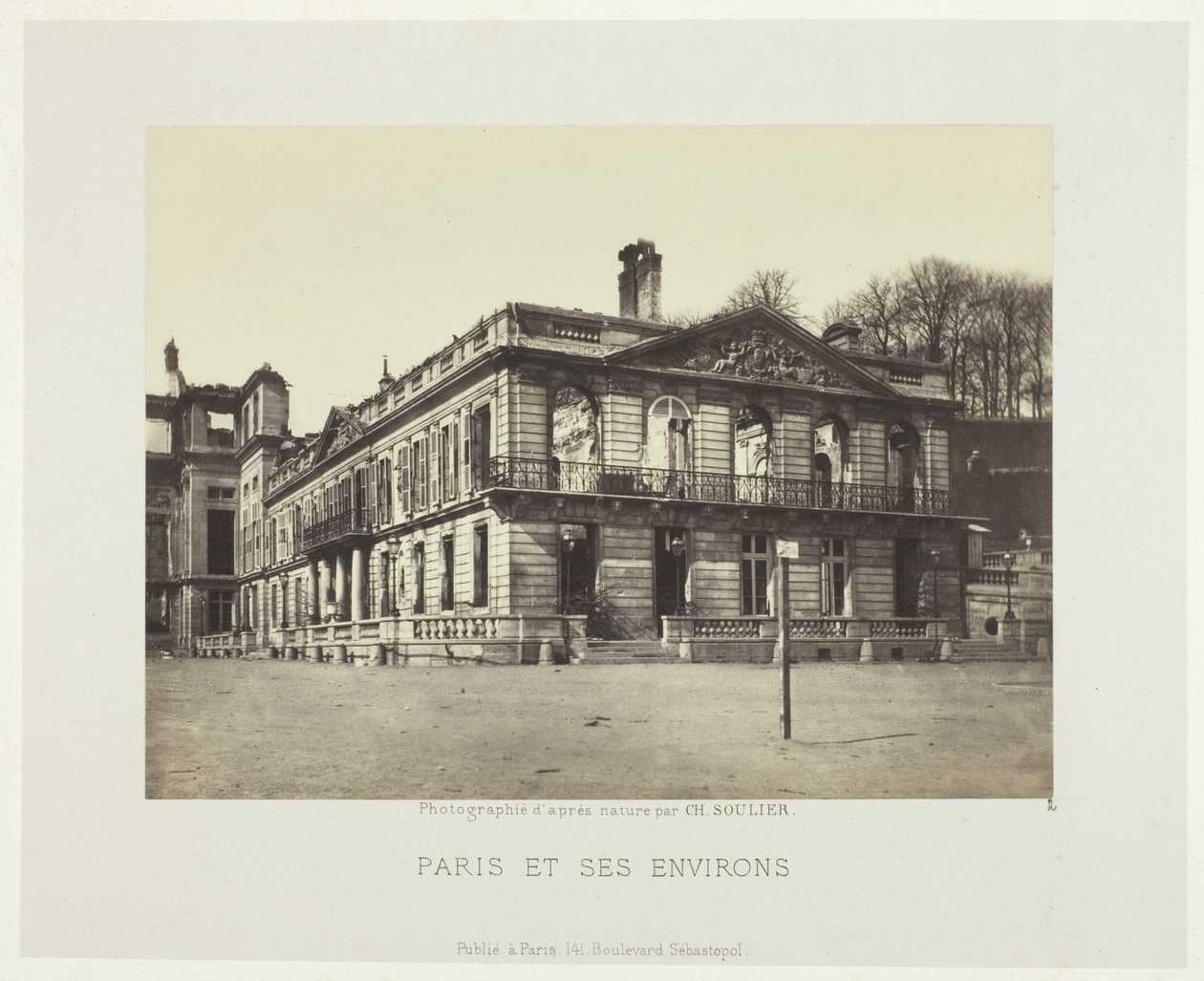 Palais de Saint-Cloud, from the series "Paris et ses environs" - Charles Soulier