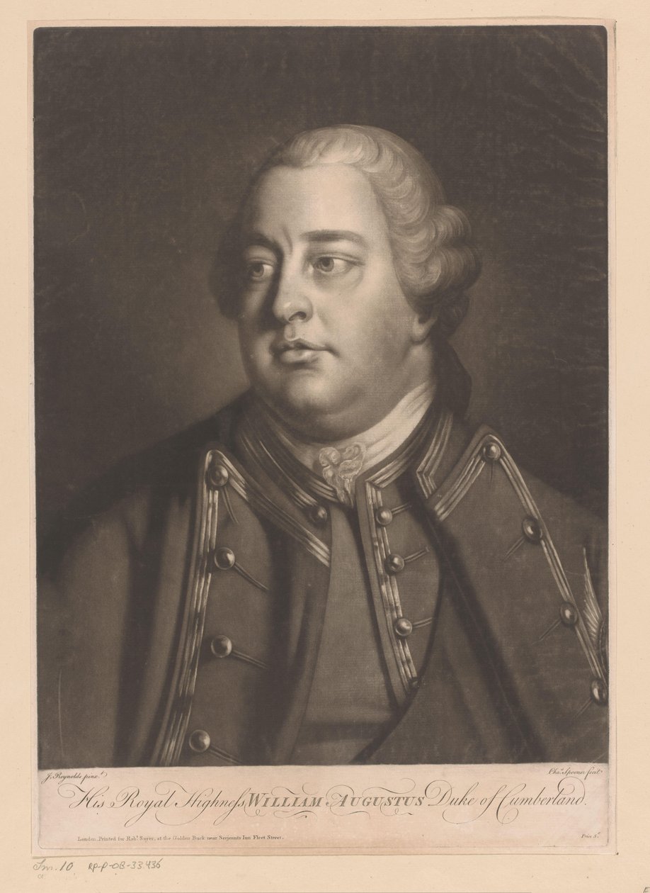 Portrait de Guillaume Auguste de Cumberland - Charles Spooner