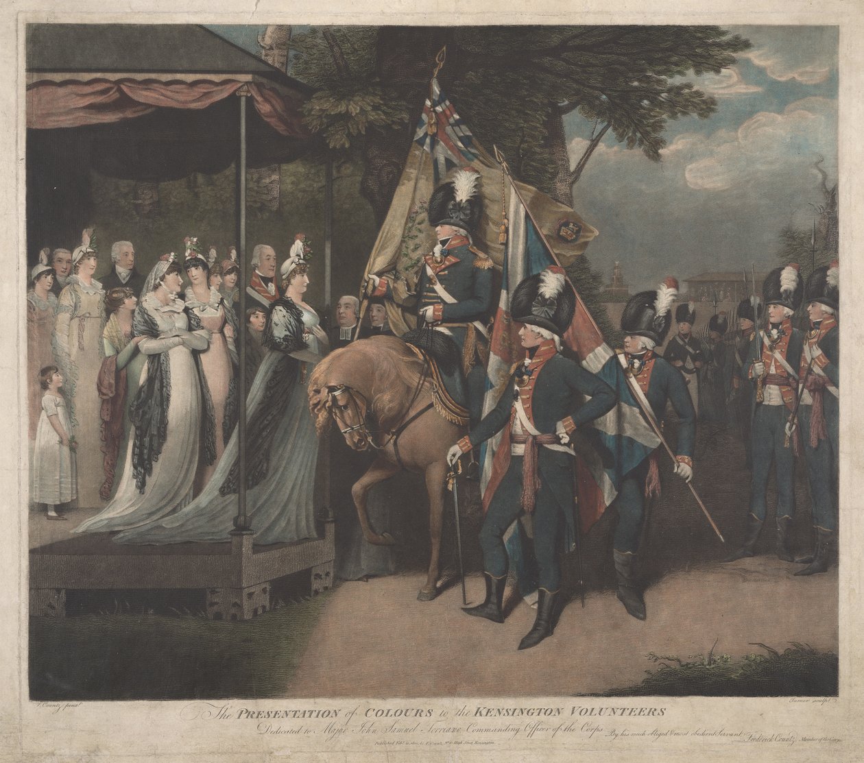 La remise des drapeaux aux volontaires de Kensington - Charles Turner