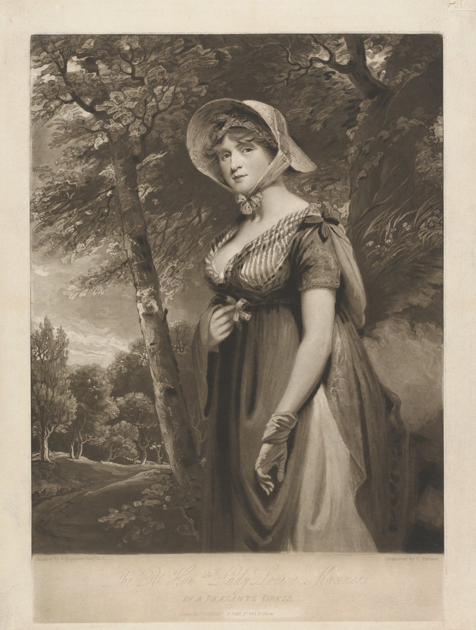 Son Excellence Lady Louisa Manners en costume paysan - Charles Turner