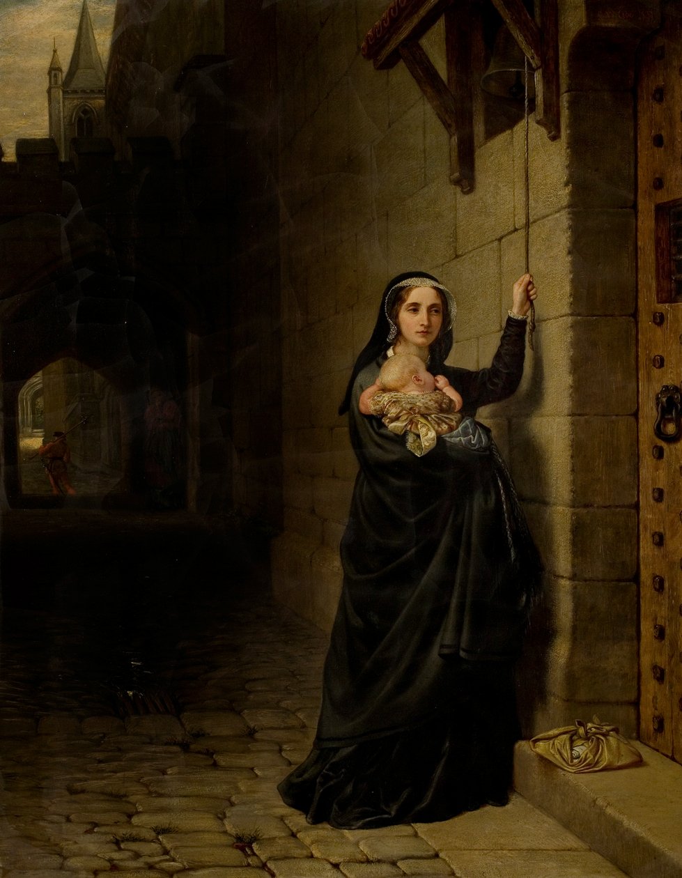 Le martyre de Laurence Saunders à Coventry, panneau gauche du triptyque - Charles West Cope