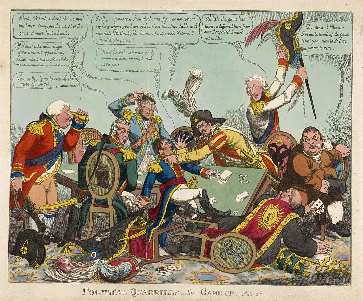 Quadrille politique -- le jeu est terminé, pub. 1806 - Charles Williams