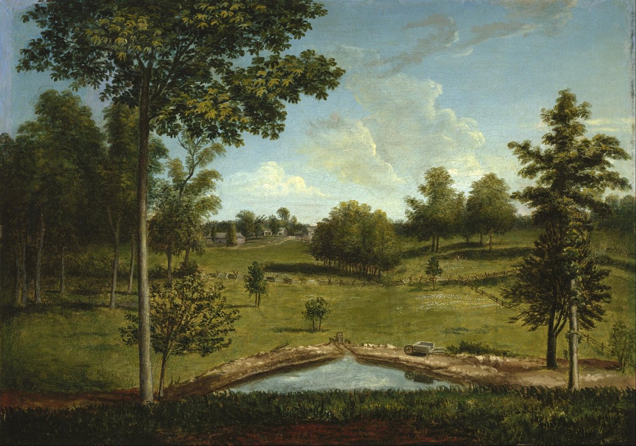Paysage donnant sur Sellers Hall depuis Mill Bank - Charles Willson Peale