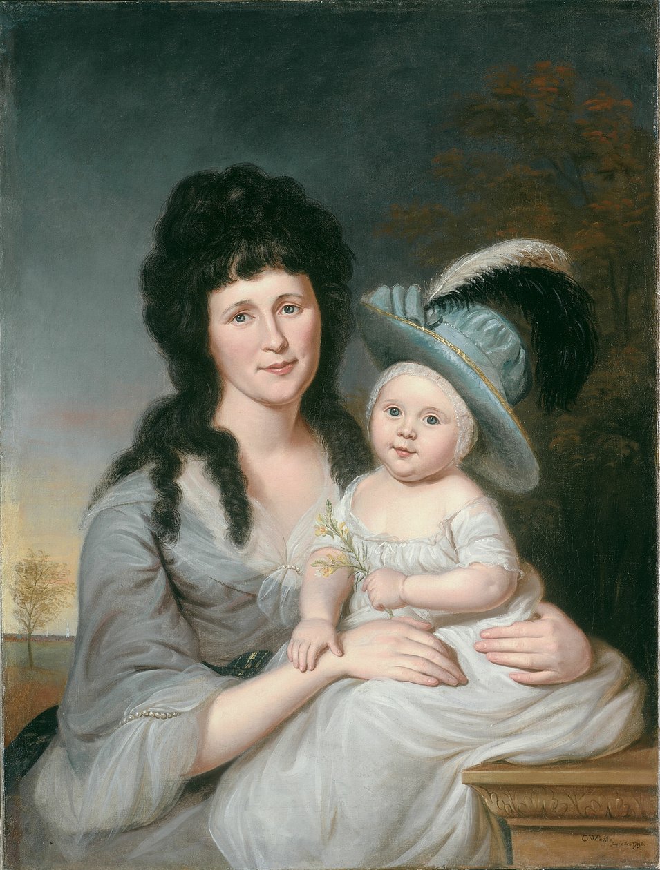 Mme John Nicholson Hannah Duncan et John Nicholson, Jr., 1790 - Charles Willson Peale