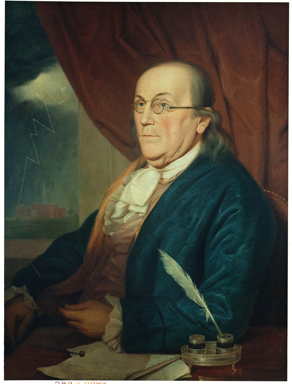 Portrait de Benjamin Franklin (1706-90) 1789 - Charles Willson Peale