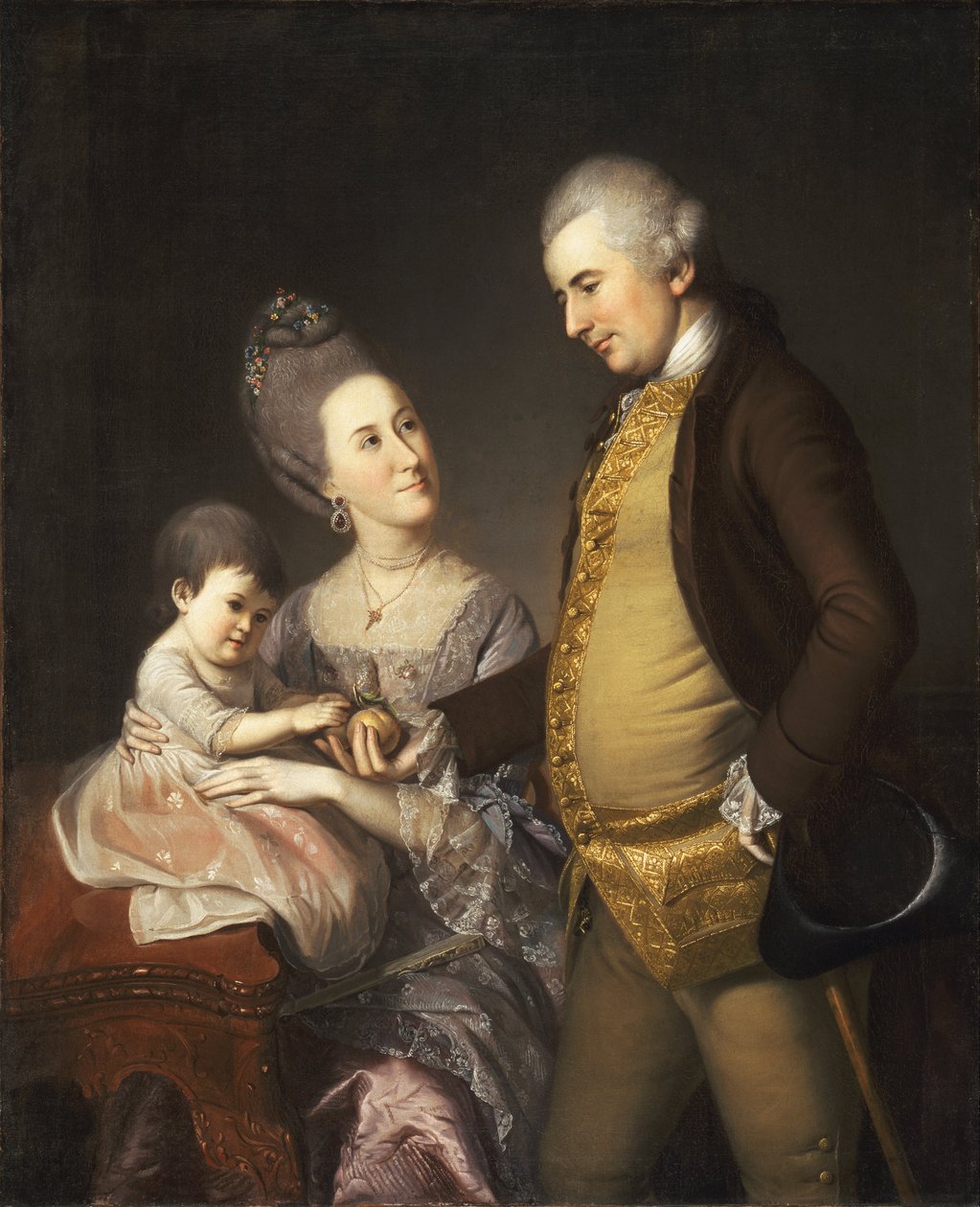 Portrait de John et Elizabeth Lloyd Cadwalader et de leur fille Anne - Charles Willson Peale