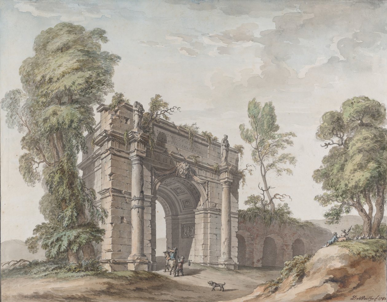 Conception pour une arche triomphale pour les jardins du Château d