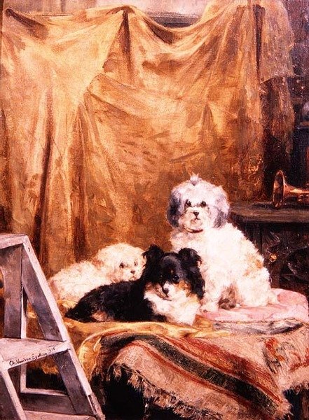 Les acteurs dans les coulisses, se reposant entre les actes - Charles van den Eycken