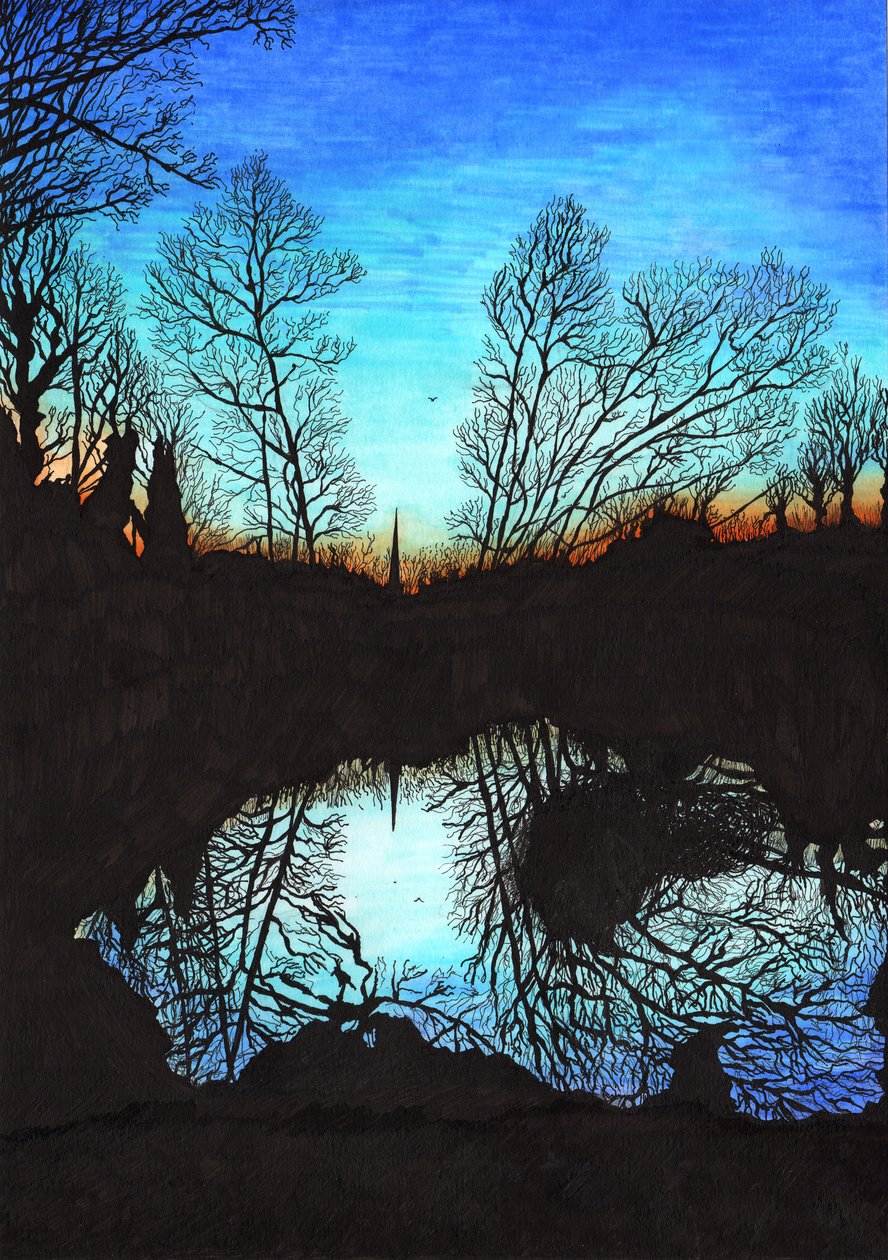 Coucher de Soleil sur les Champs de St Mary - Charlotte Orr