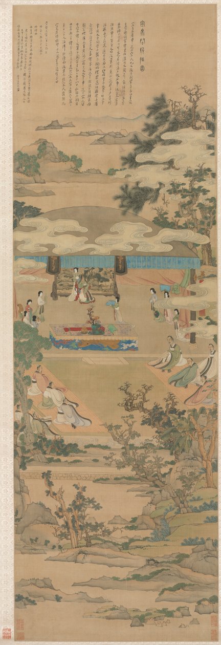 Lady Xuanwen donnant des instructions sur les rites de Zhou, 1638 - Chen Hongshou