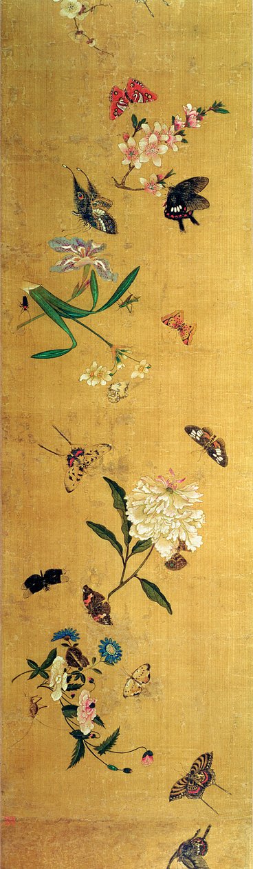 Cent Papillons, Fleurs et Insectes, détail d