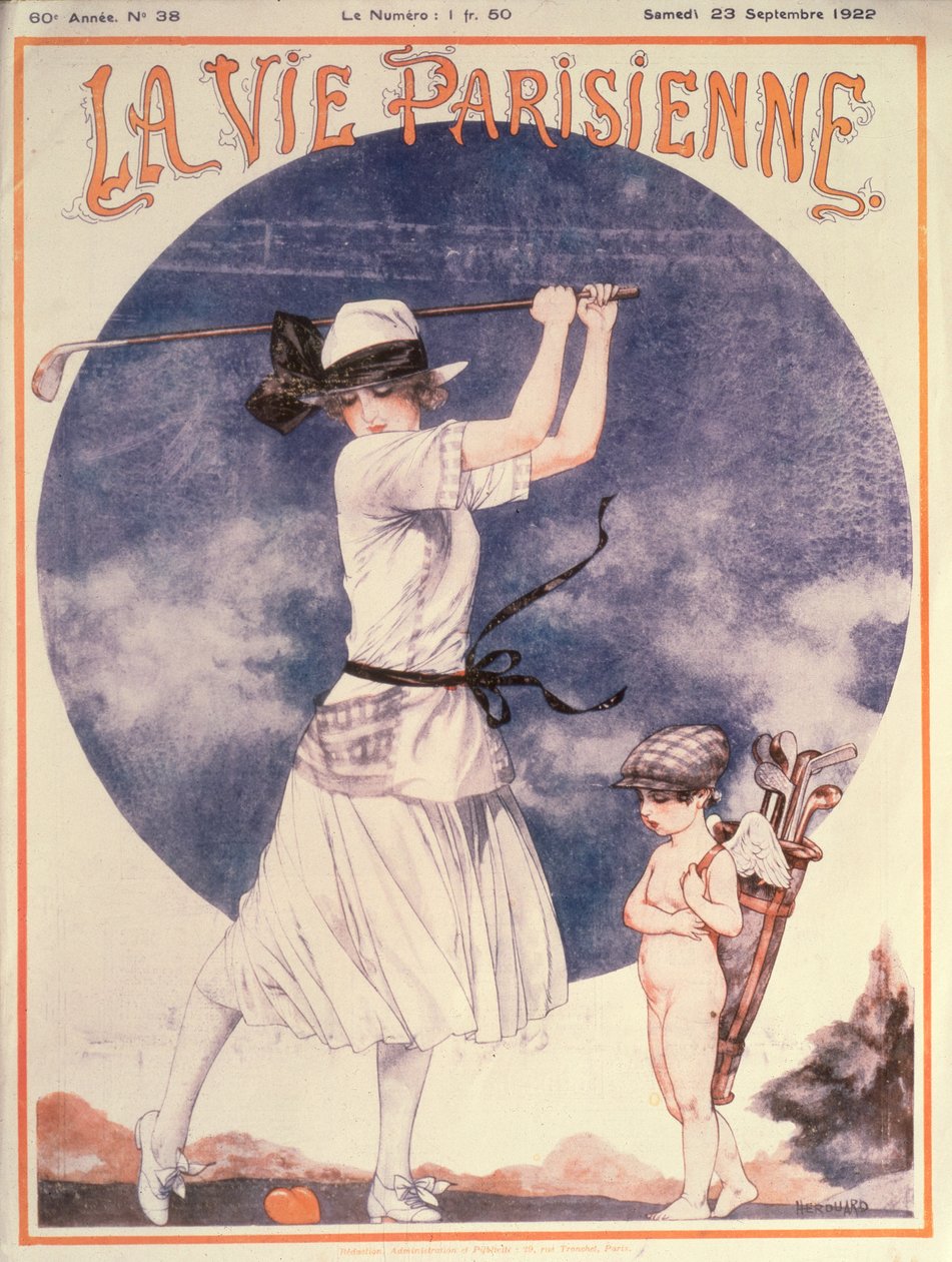 Couverture de La Vie Parisienne, Femme jouant au golf - Cheri Herouard