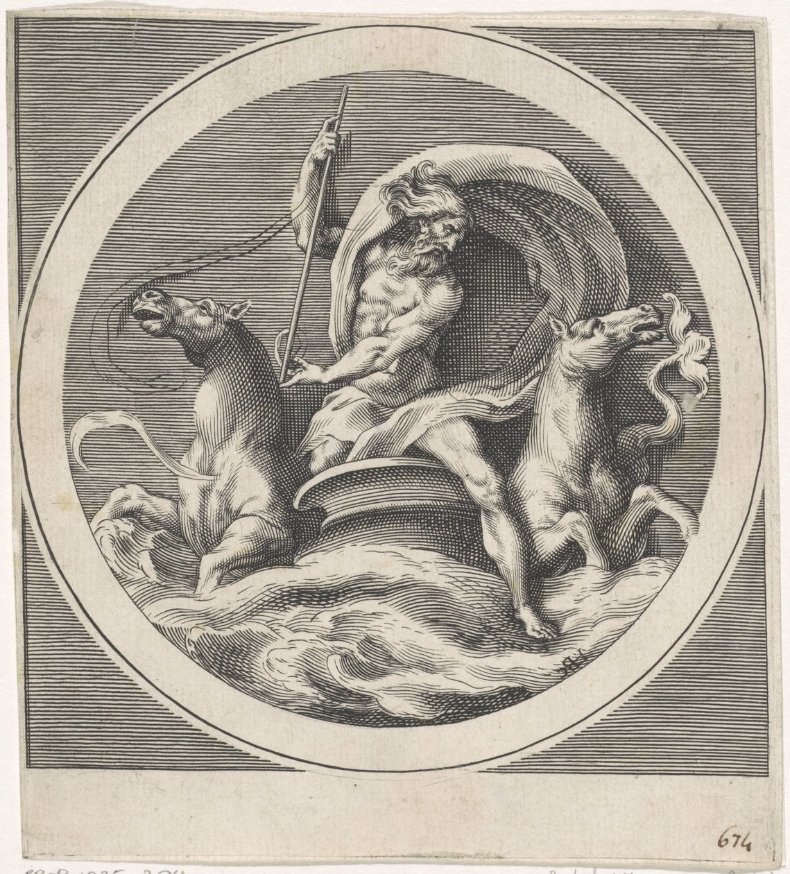 Neptune, Dieux et déesses (copies) (série) - Cherubino Alberti (possibly)