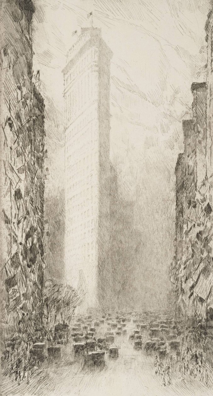 Anniversaire de Washington - Cinquième Avenue à la 23e Rue - Childe Hassam