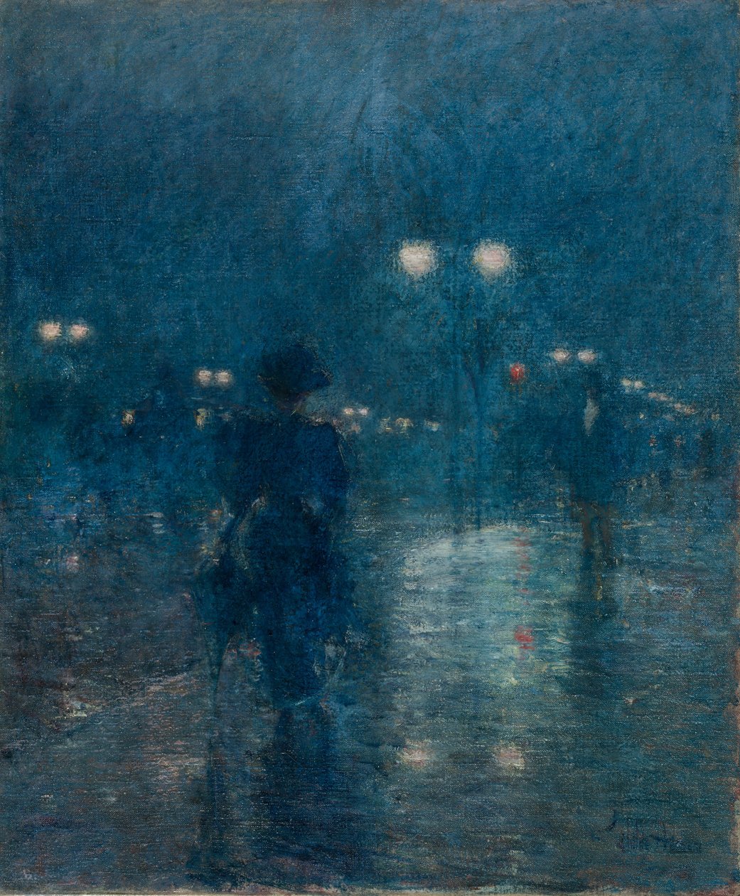 Cinquième Avenue Nocturne, vers 1895 - Childe Frederick Hassam