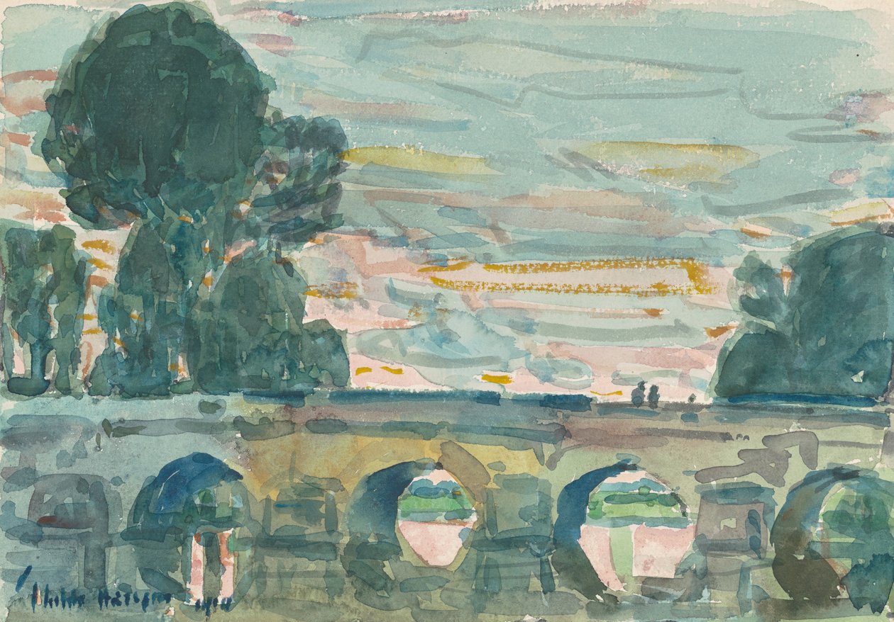 Le Pont à Grez - Childe Frederick Hassam
