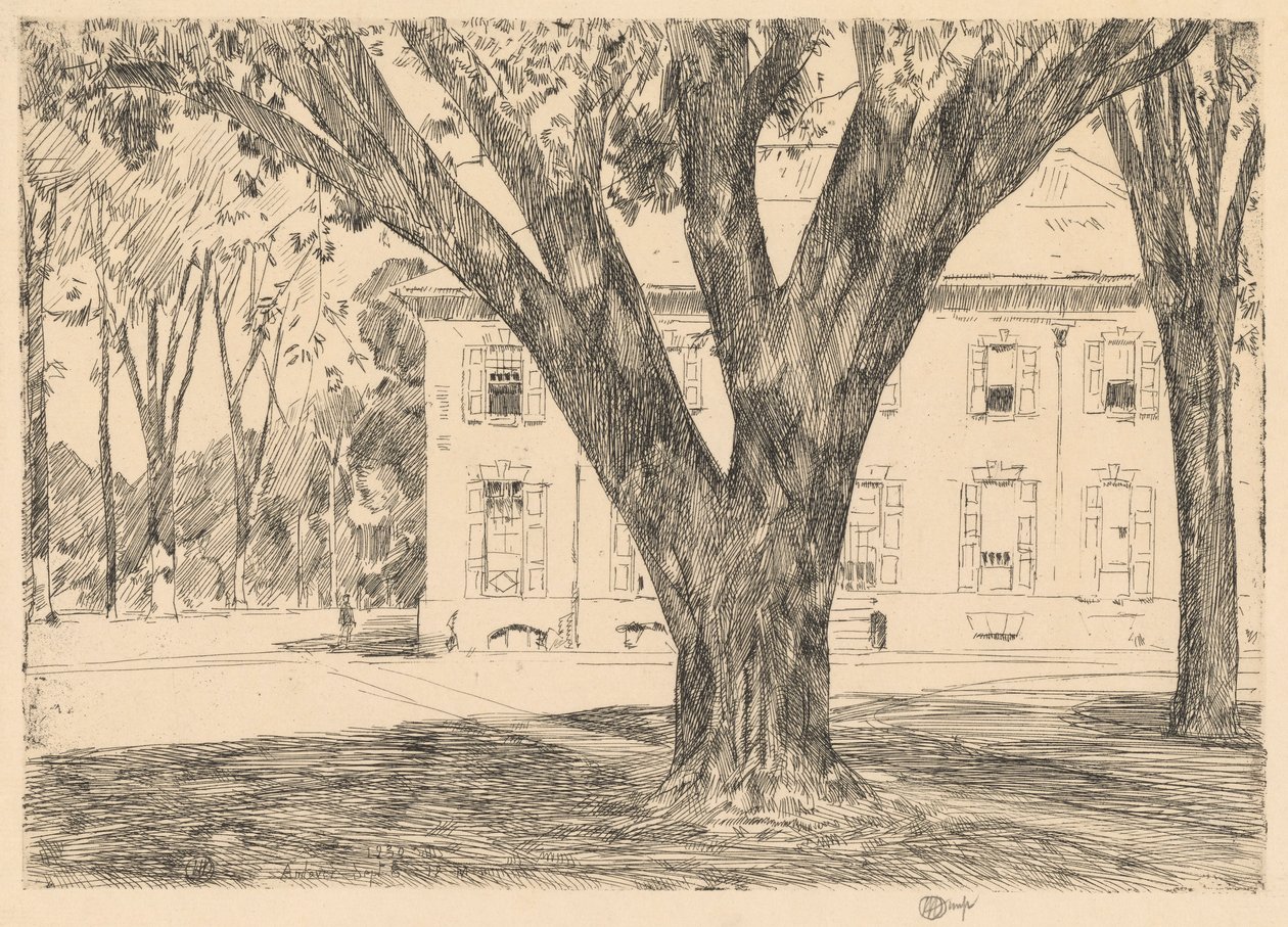 Campus et bibliothèque, Andover - Childe Hassam