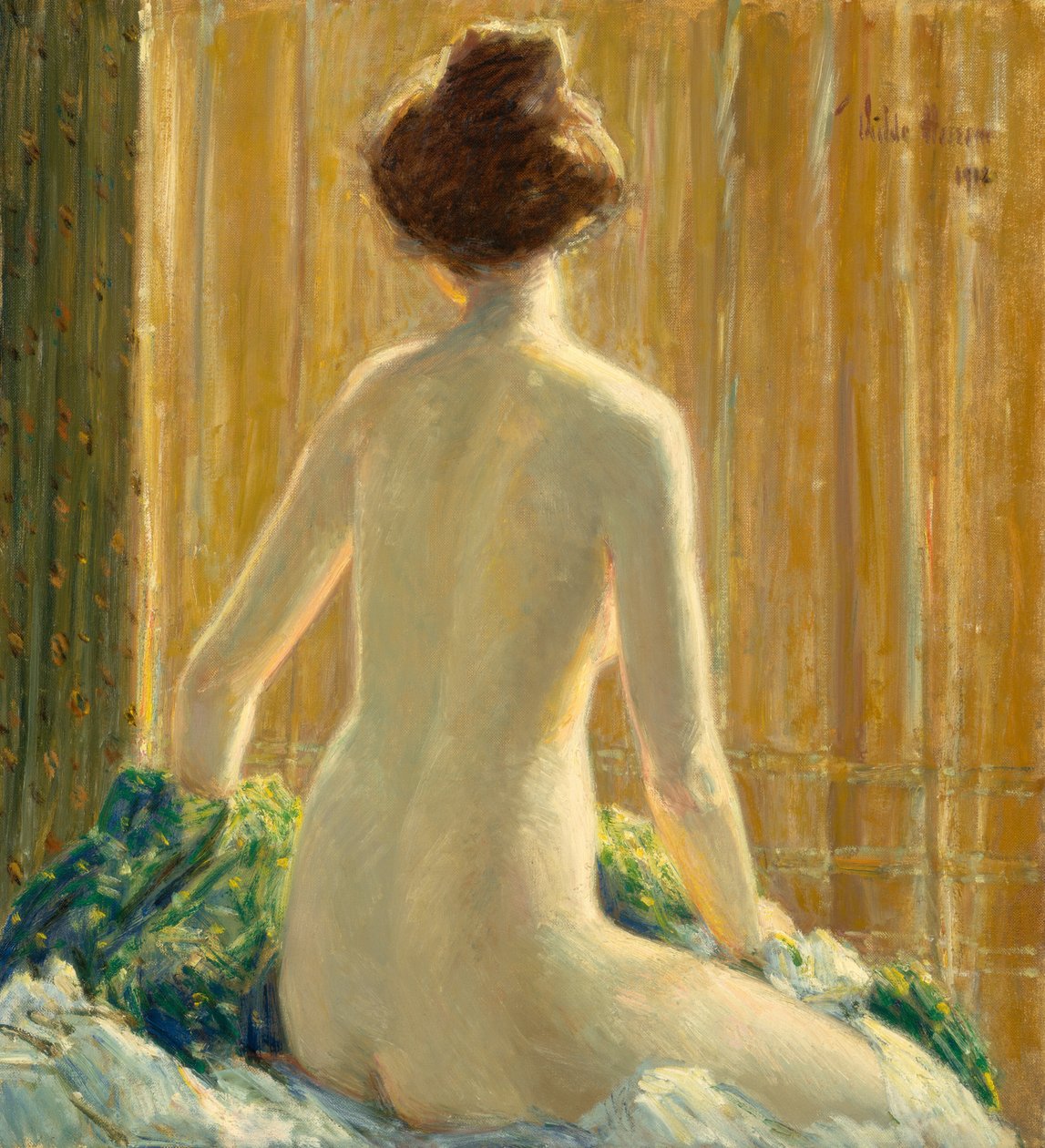 Nu assis - Childe Hassam