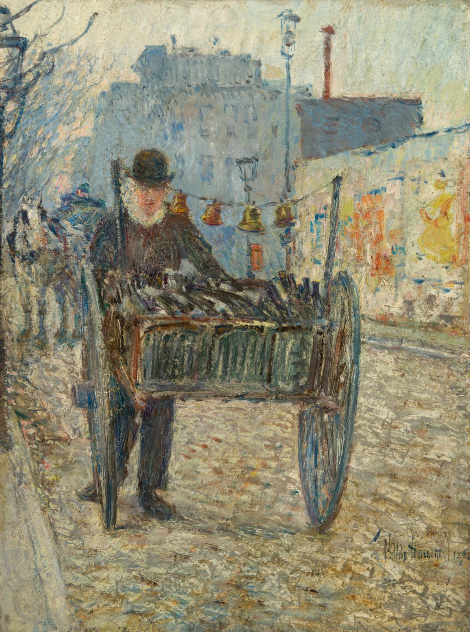 Vieux ramasseur de bouteilles - Childe Hassam