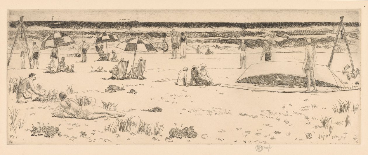 Le Beach Club, Easthampton - Childe Hassam