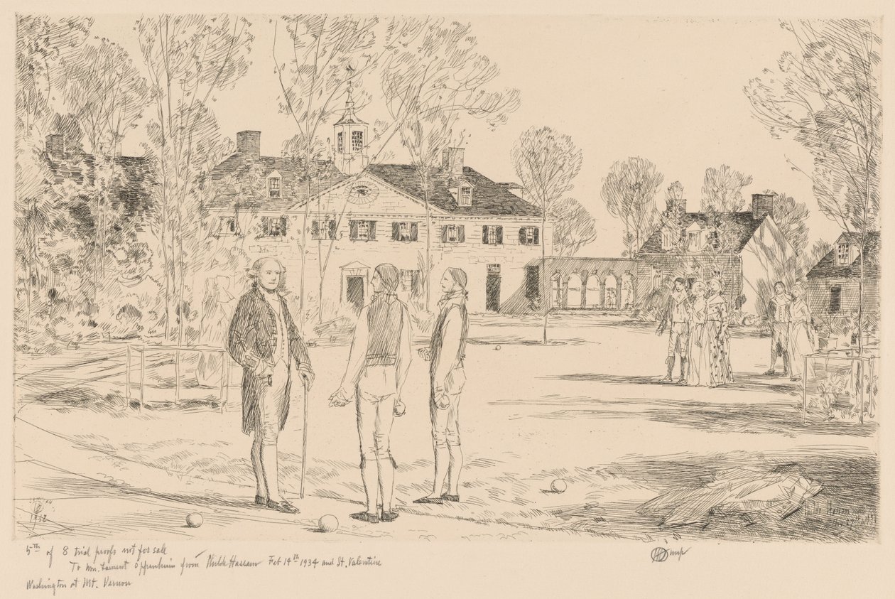 Washington à Mount Vernon - Childe Hassam