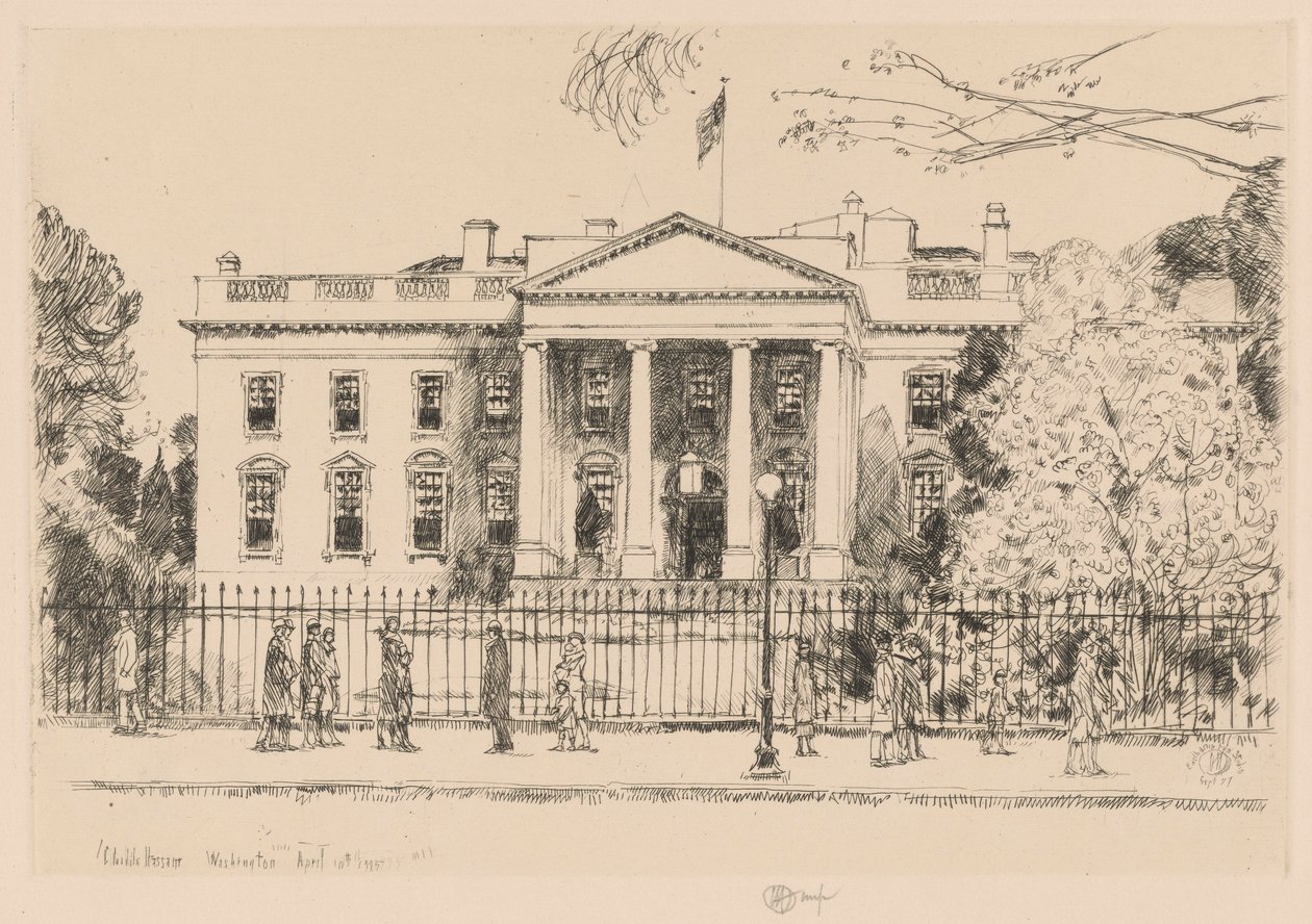 Maison Blanche, Washington, 1925 - Childe Hassam