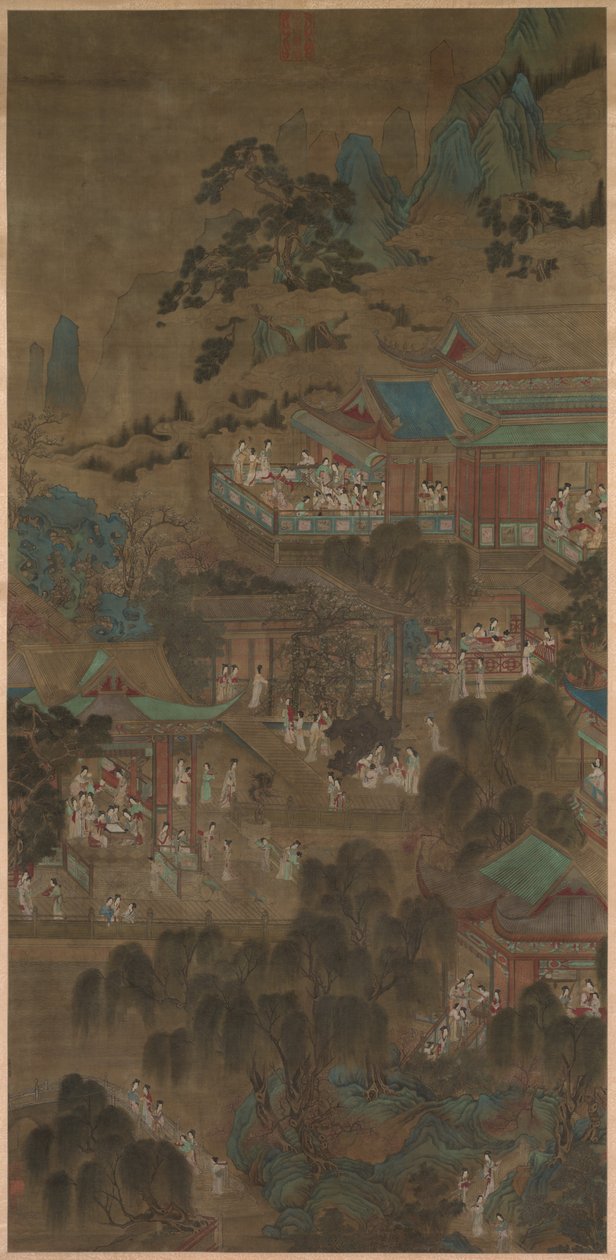 Dames de cour dans le palais impérial - China, Yuan dynasty
