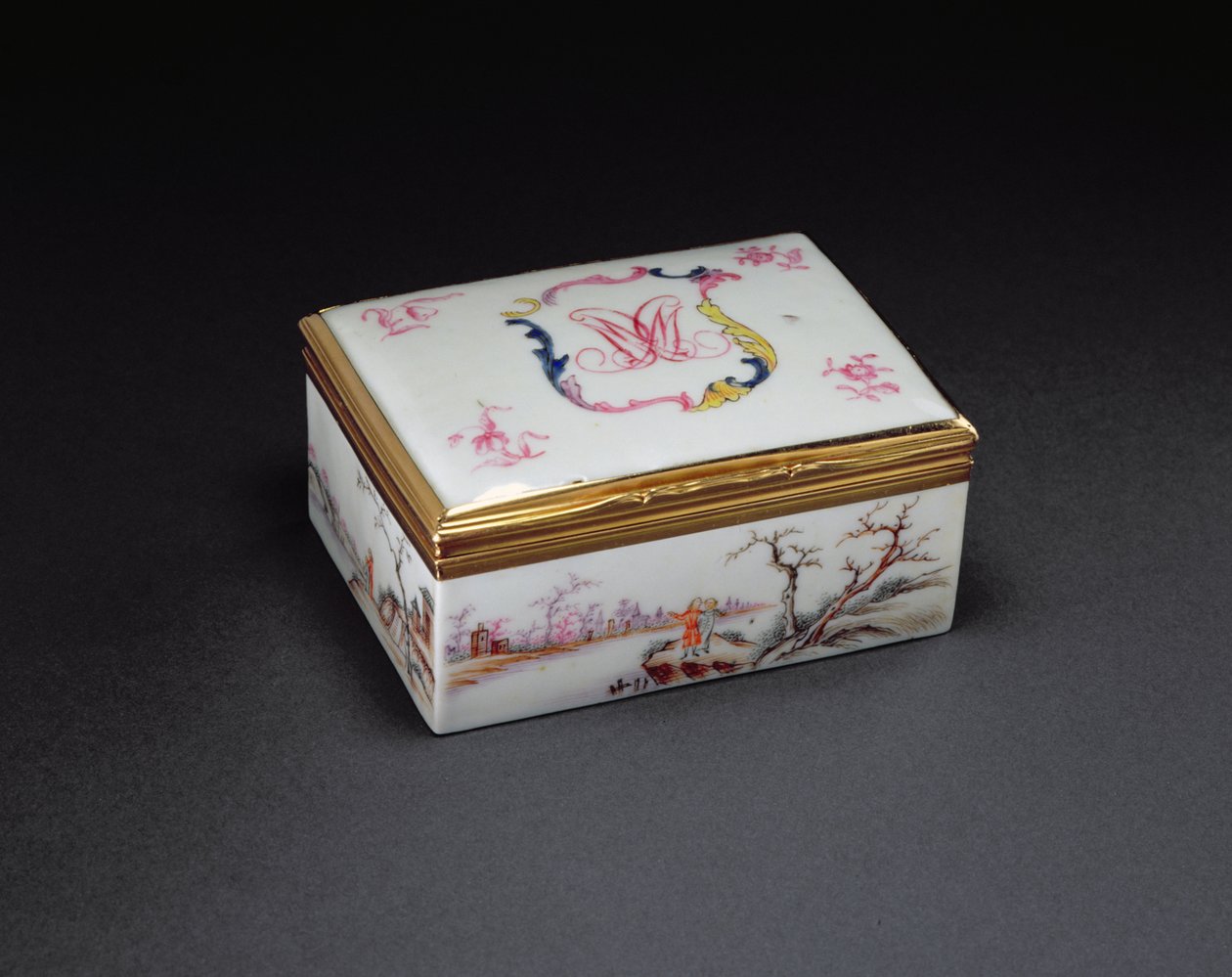 Boîte à priser monogrammée, période Qianlong (1736-95) vers 1750 - Chinese School