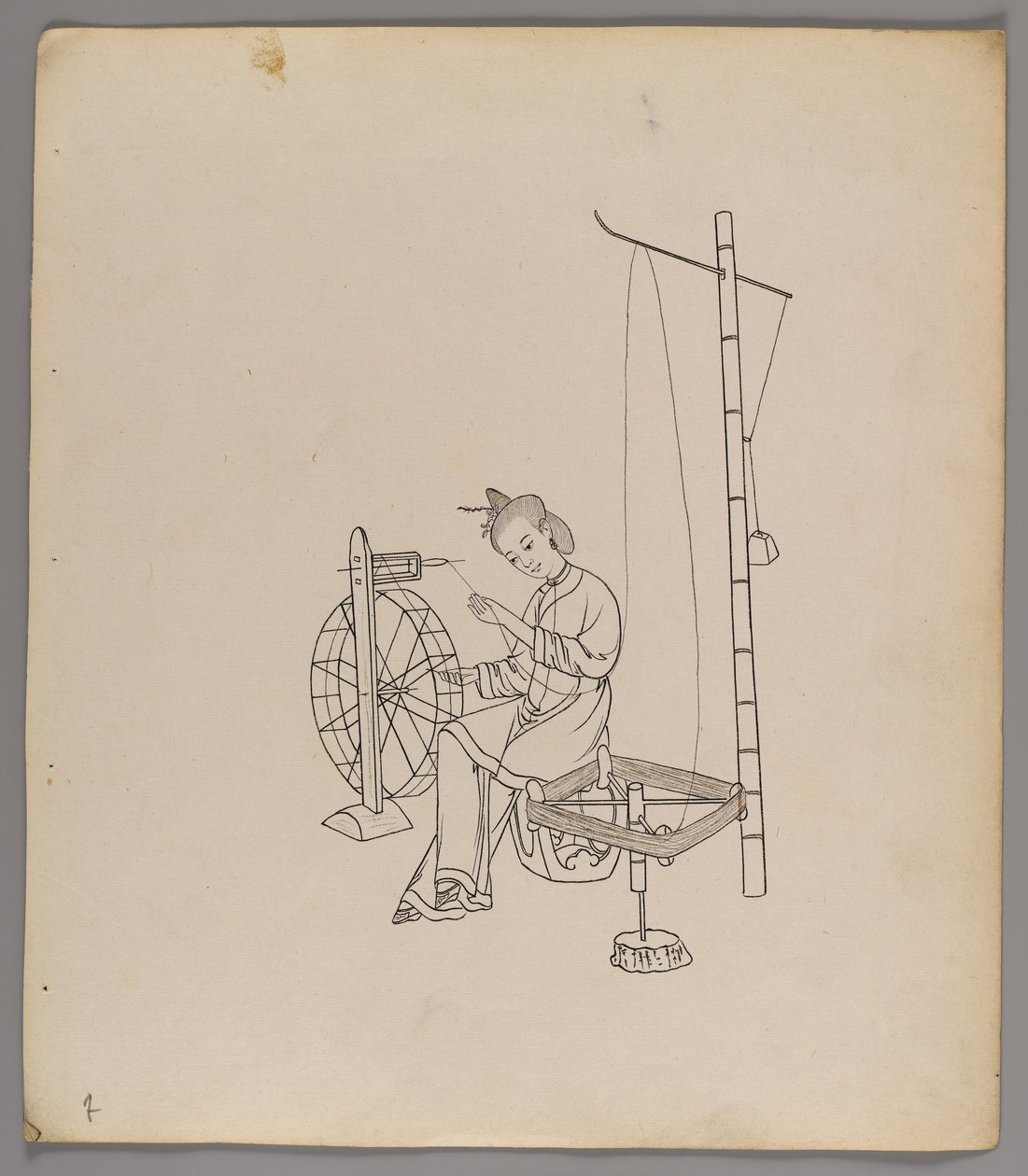 Album de feuilles séparées : Culture et production de la soie - Chinese School