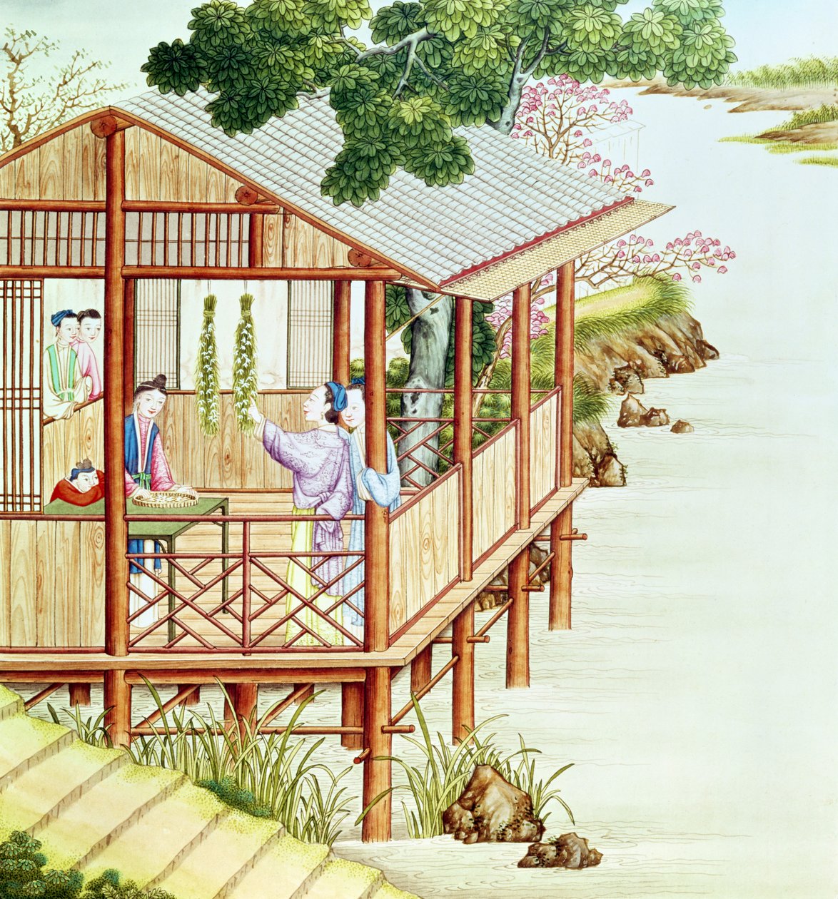Femmes faisant des travaux domestiques - Chinese School
