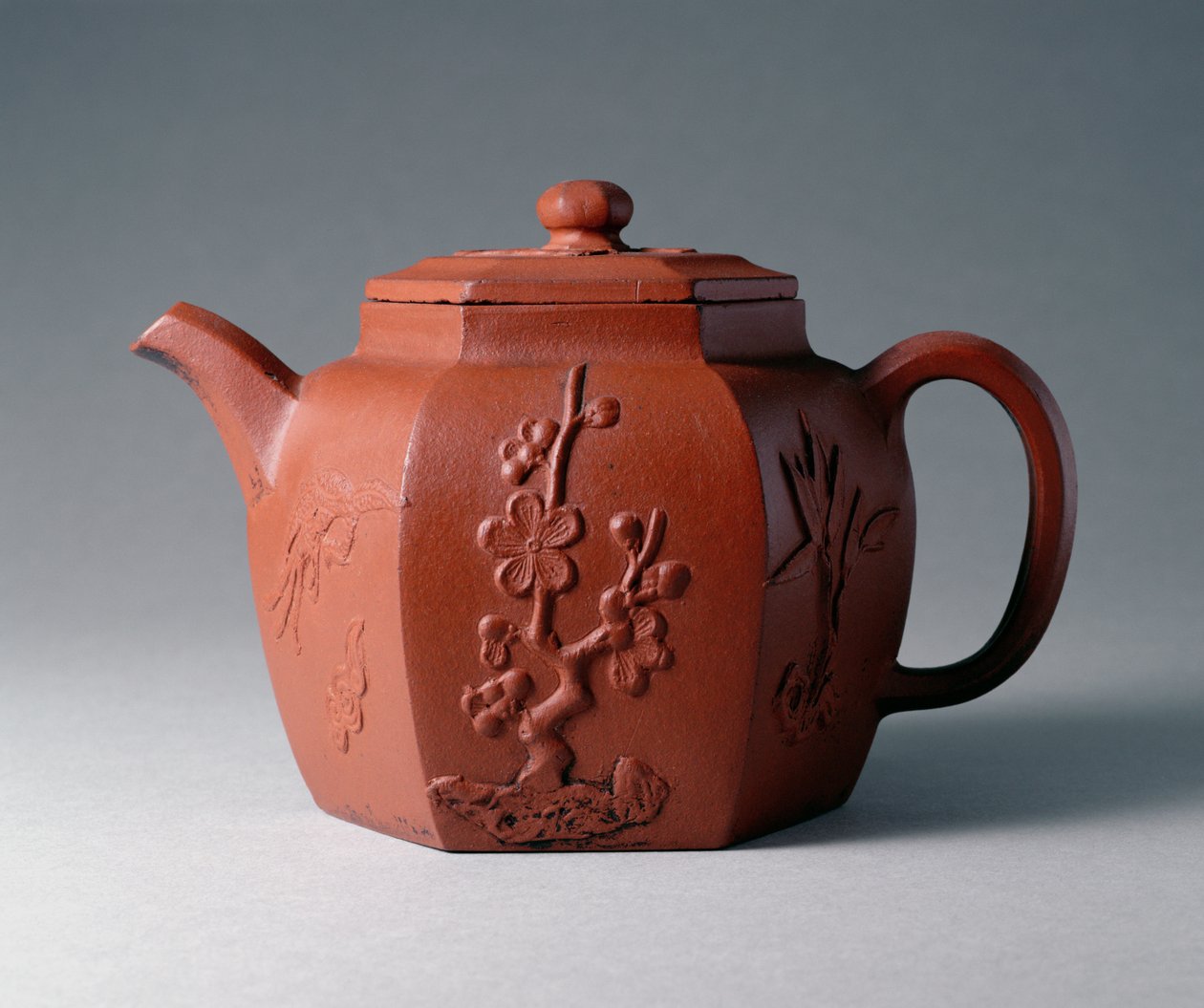 Théière hexagonale Yixing, chinoise, fin XVIIe siècle - Chinese School