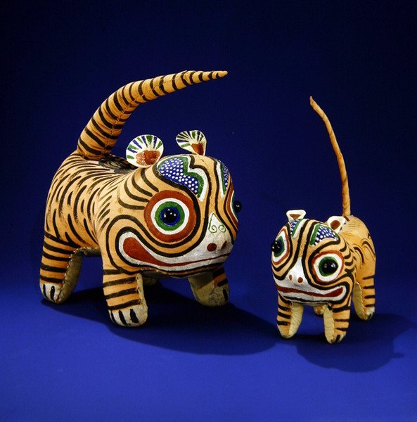 Tigres (toile peinte) - Ching Period Chinese School
