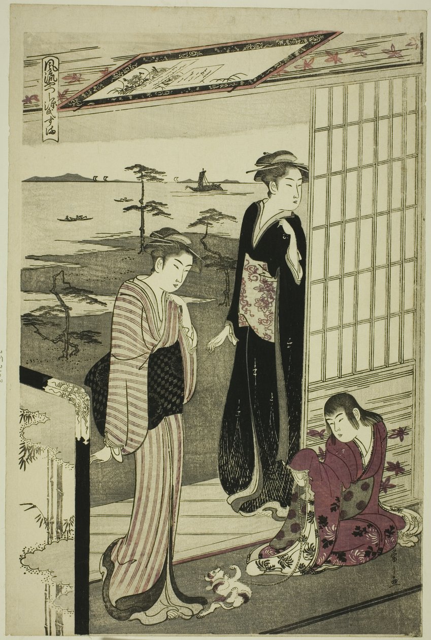 Suma, de la série "Une parodie à la mode du Conte de Genji (Furyu yatsushi Genji)" - Chobunsai Eishi