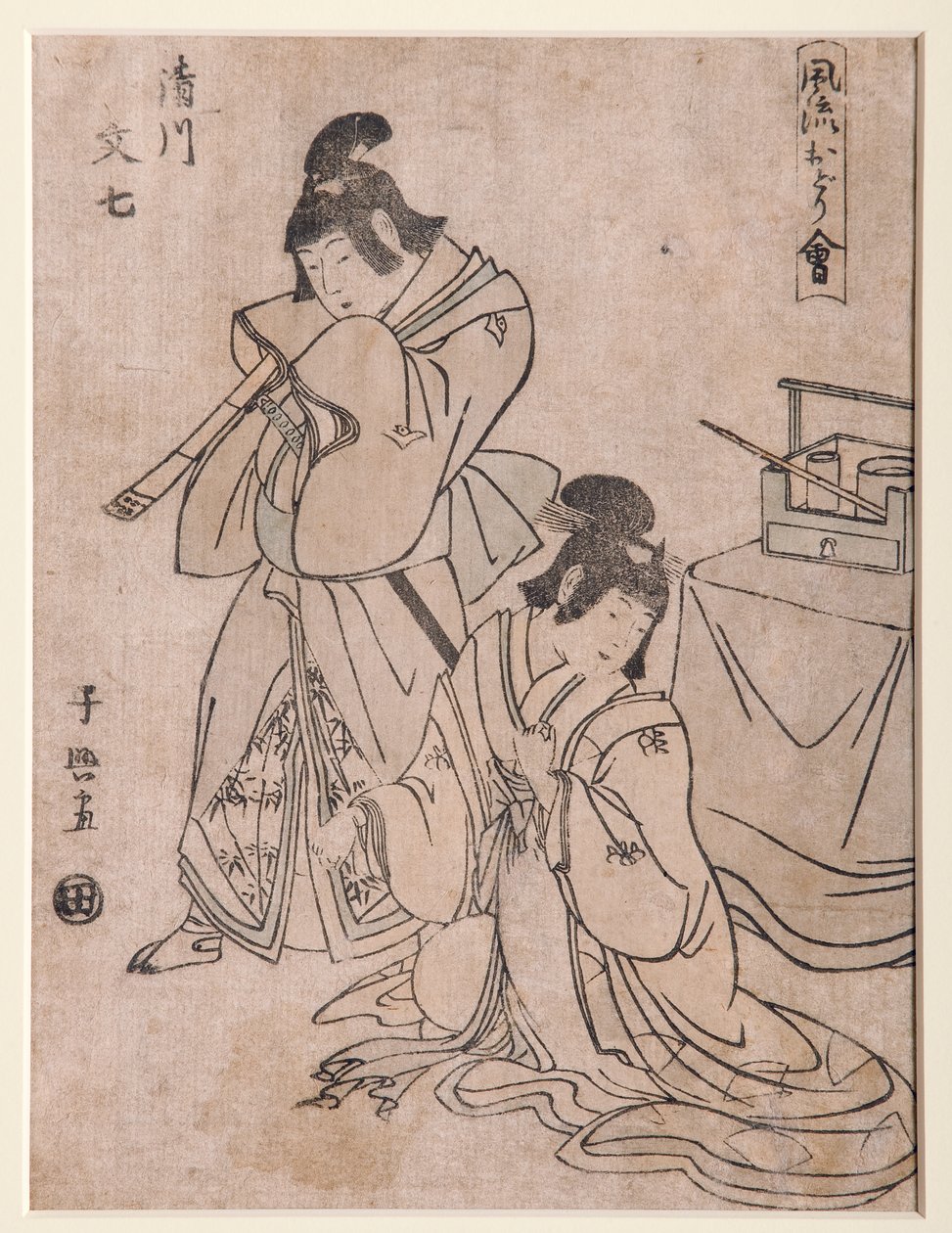 Kiyokawa et Bunshichi, 1798-1800 (gravure sur bois) - Choki Eishusai