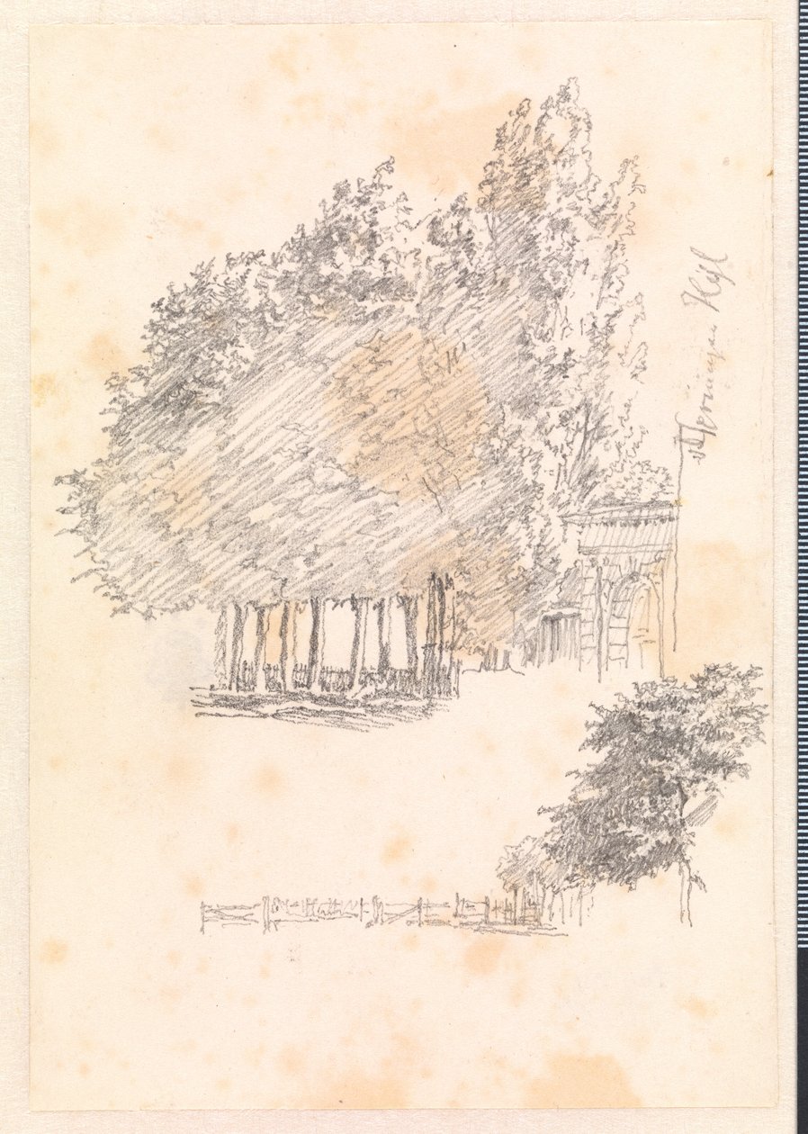 Port et arbres à Rosendal - Christen Købke